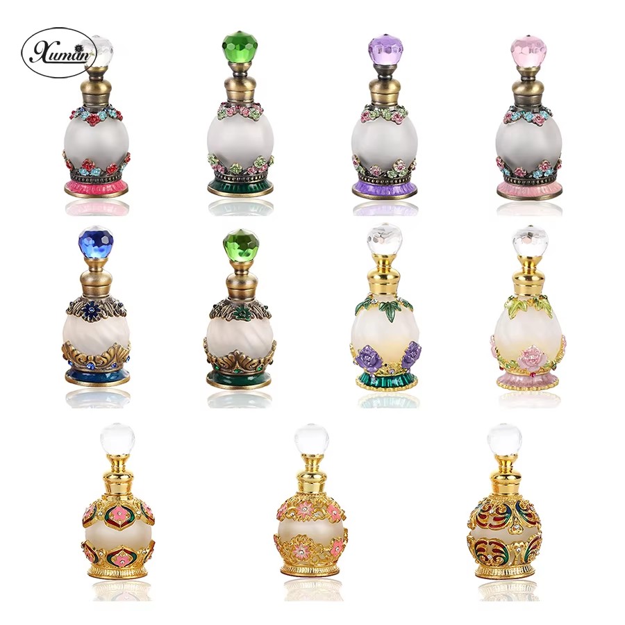Perfume Fragrance Attar - 15ml Plum Peony Sunflowers Metal Refillable