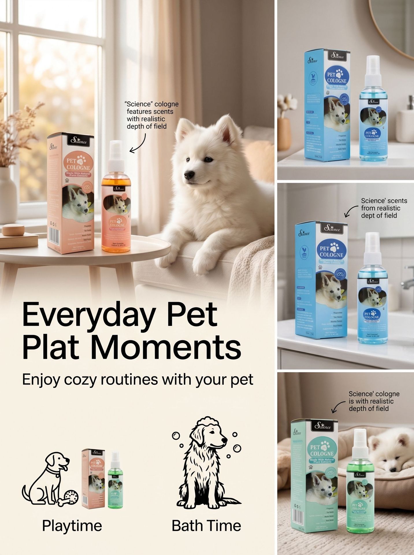 Perfume Fragrance Shampoo - 100 ML Dog Perfume Spray Pet