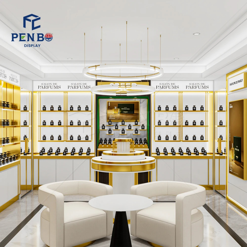 Perfume Fragrance Bar - custom.Luxury Arab Style Perfume Bar Showcase
