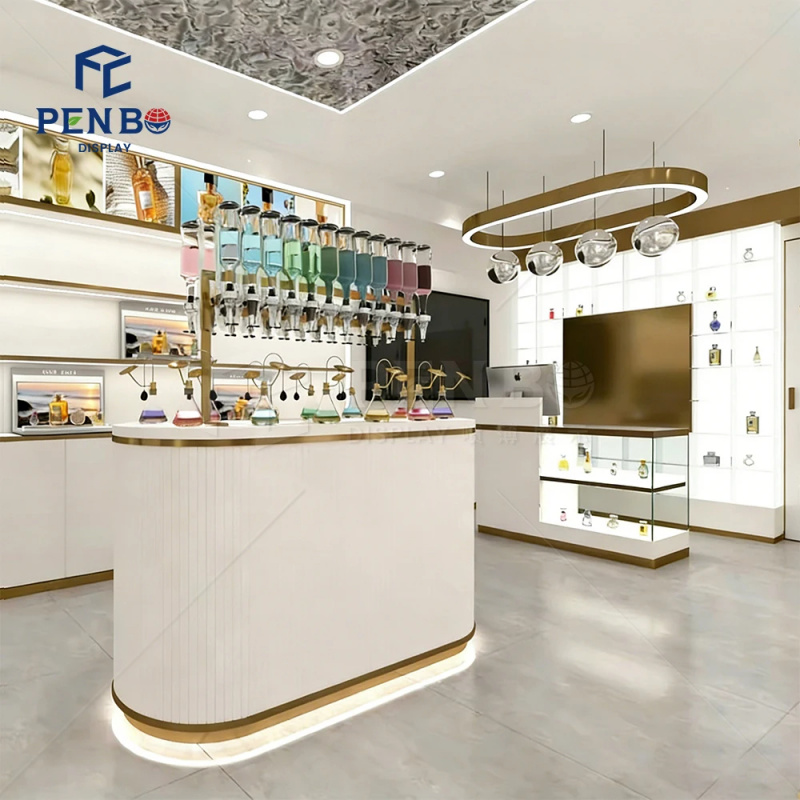 Perfume Fragrance Bar - custom.Custom Illuminated Fragrance Display Cabinet Luxury