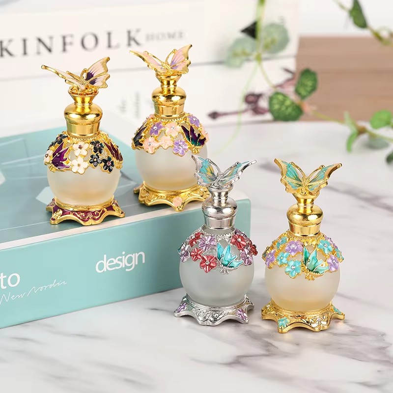 Perfume Fragrance Attar - 15ml Metal Butterfly Refillable Perfume Bottle